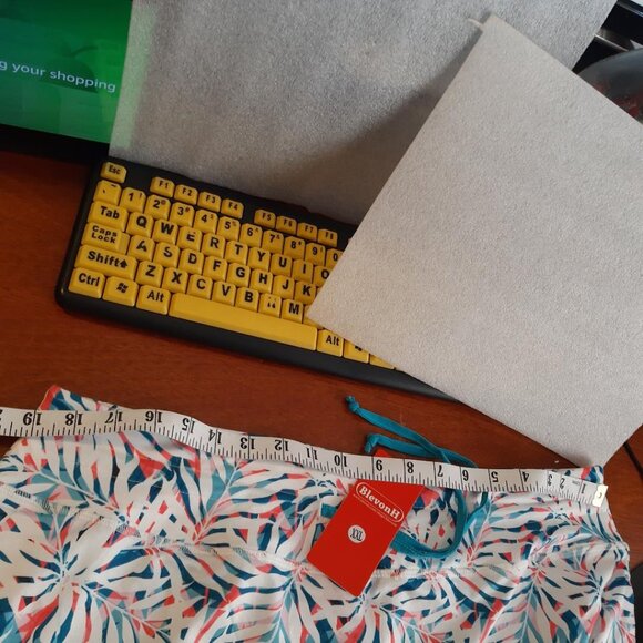 NEW W Tag !  Blevonh Golf Skirt Knee Length Skorts Drawstring Waist Tennis Sz2XL - Picture 2 of 2